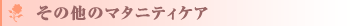 その他のマタニティケア
