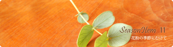 SeasonItem11 花粉の季節にむけて