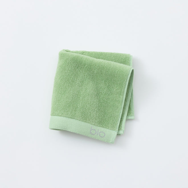 【ショッパー付】bio（バイオ） Hand Towel set（2枚入り）ライトグレー / グリーン