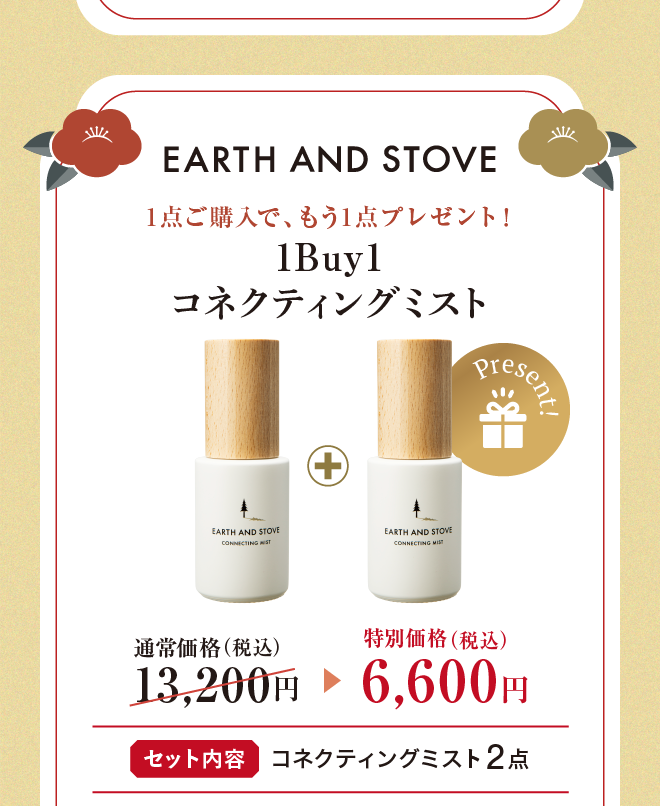 【もう一点プレゼント】EARTH AND STOVE コネクティングミスト 60mL
