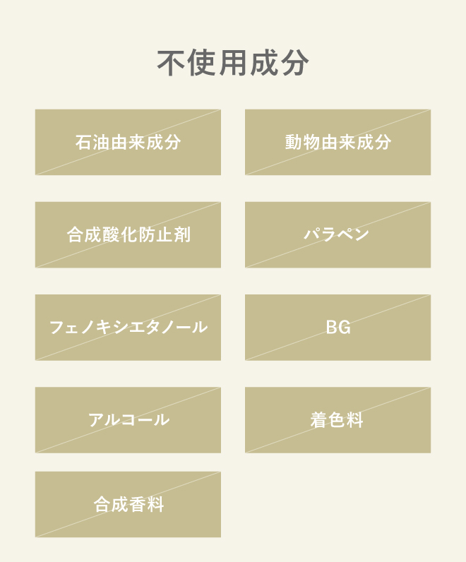 不使用成分