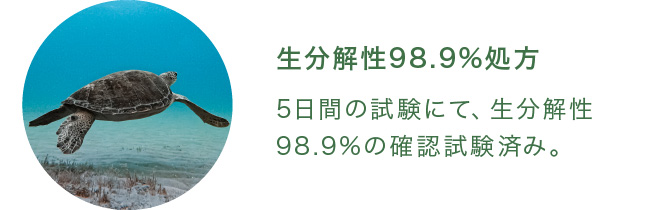 生分解性98.9%処方