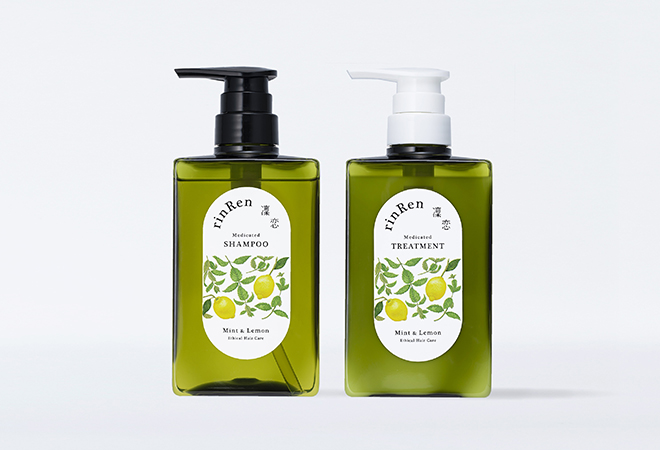 【送料無料】[薬用]凜恋/rinRen シャンプー・トリートメント セット ミント＆レモン 各400mL