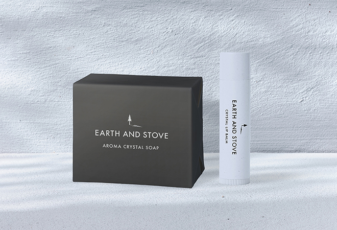 【父の日 ギフト・40%オフ】 EARTH AND STOVE アロマソープ＋リップバームセット