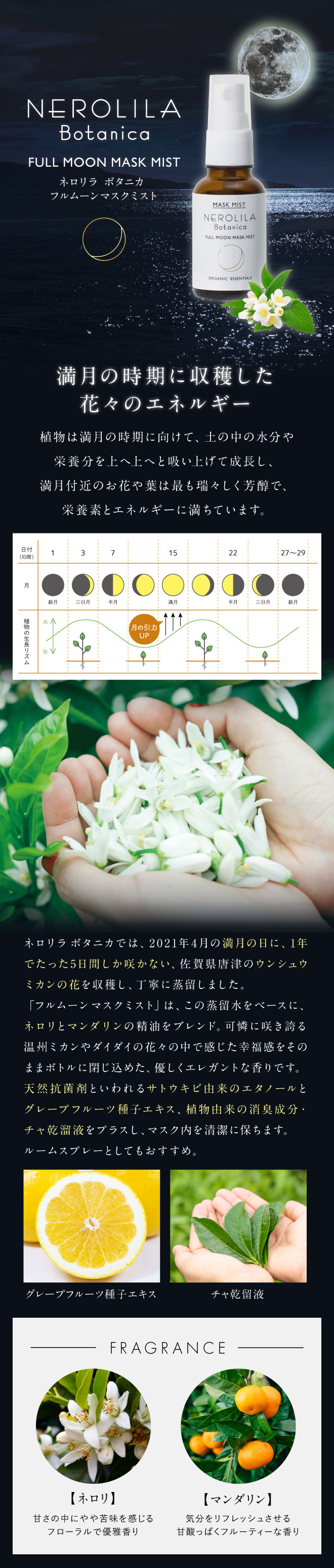 数量限定 Nerolila Botanica ネロリラ ボタニカ フルムーンマスクミスト マスク用スプレー 30ml シンシア ガーデンweb Shop オーガニックコスメ通販
